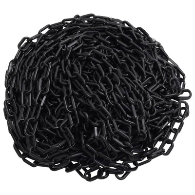 VIDAXL -Sicherheitskette Ø 6 mm 100 m Plastik schwarz