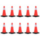 VIDAXL -Verkehrskegel mit schweren Basis 10 -PCs, die 50 cm reflektieren