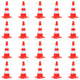 VIDAXL -Verkehrskegel 20 St reflektierend 50 cm Rot und Weiß