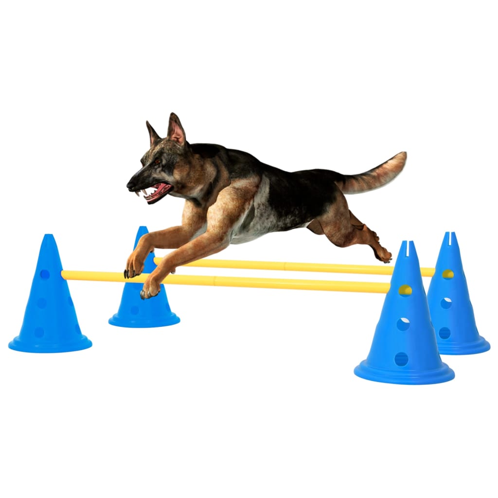 Vidaxl Huring Set für Hunde blau und gelb