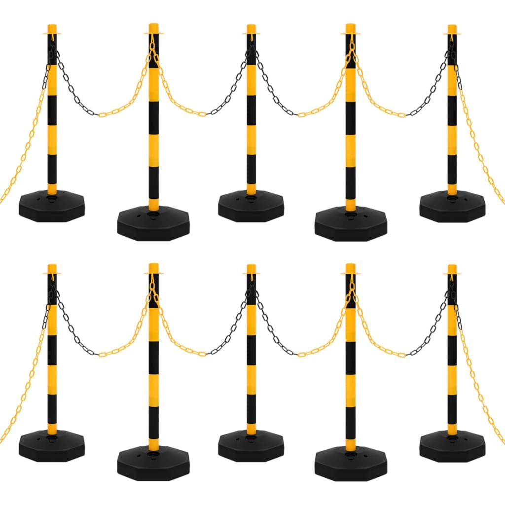 VIDAXL -Ketten -Post -Set mit Plastikkette 10 m