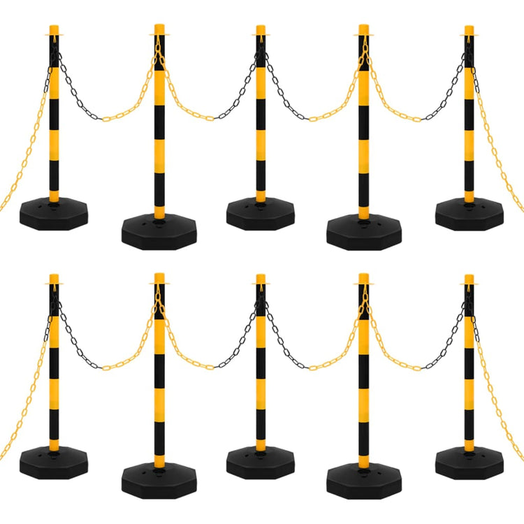 VIDAXL -Ketten -Post -Set mit Plastikkette 10 m
