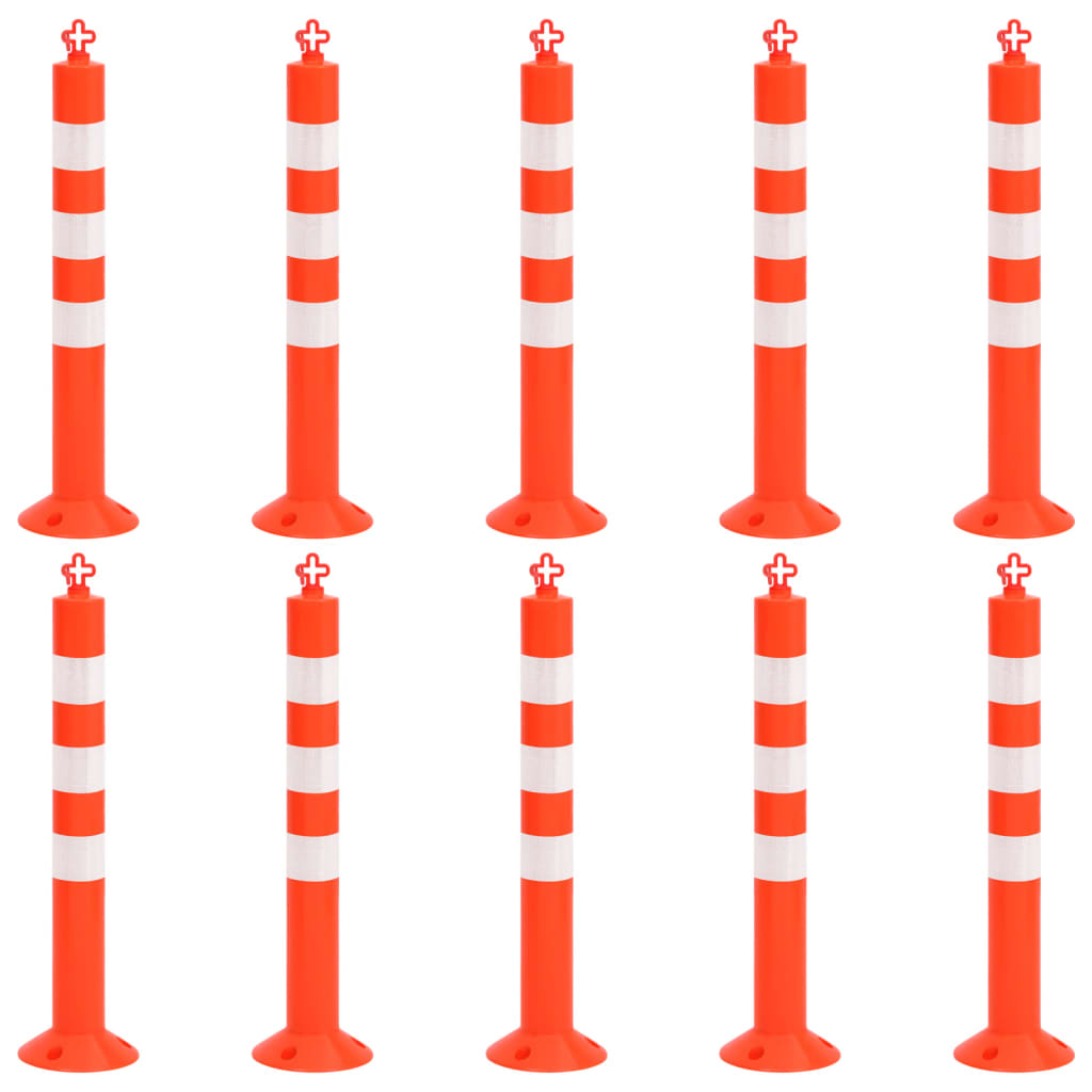 VIDAXL -Verkehrsmasten mit Kette 10 PCs 75 cm PE