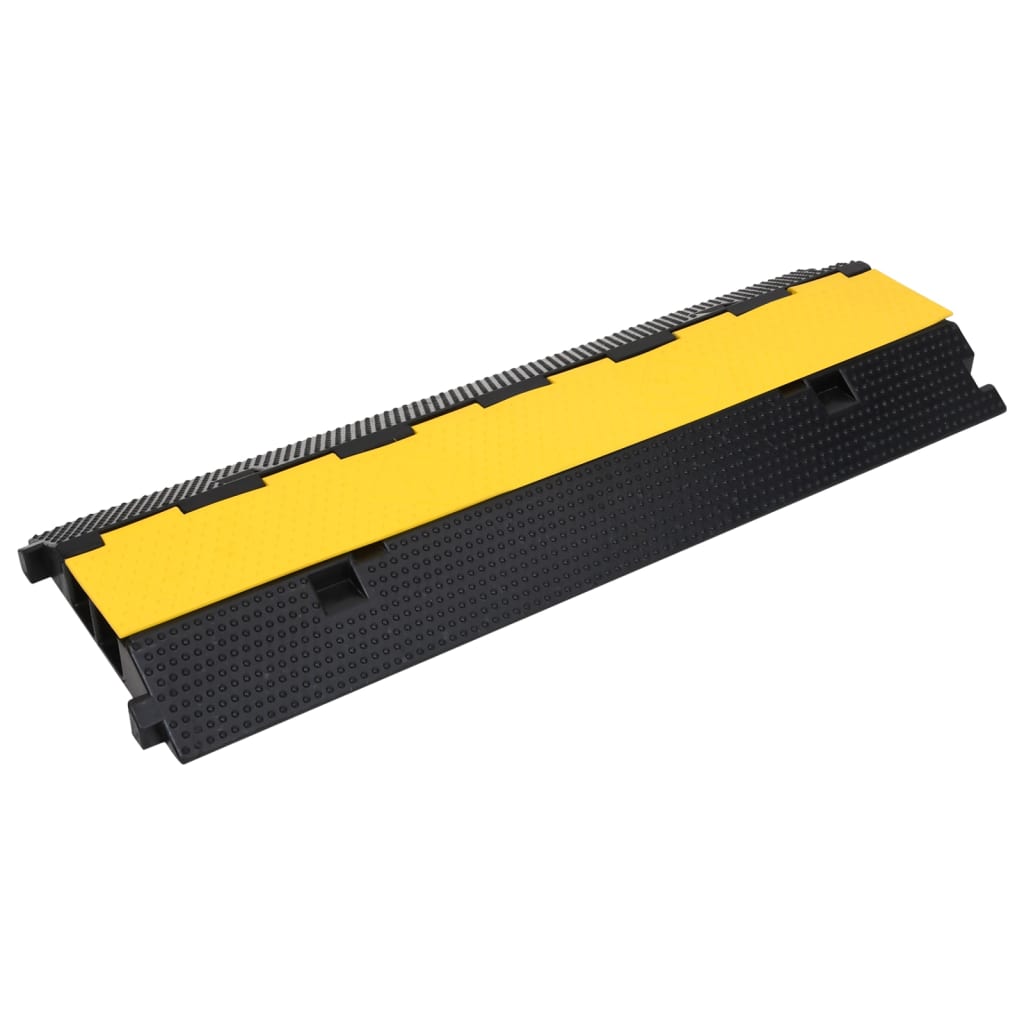 VIDAXL -Kabelschutzschwelle mit 2 Tunneln 2 pc 100 cm Gummi