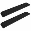 VIDAXL -Schwellenwert hilft 2 PCs 110x21x2,5 cm Gummi