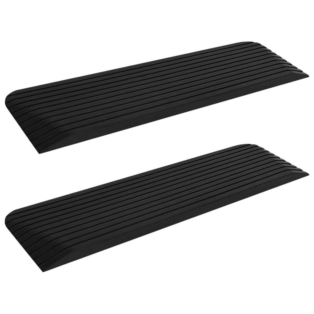 VIDAXL -Schwellenwert hilft 2 PCs 110x32x3,8 cm Gummi