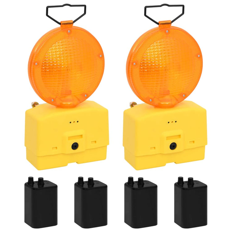 Vidaxl -Baulampen 2 STs mit Batterien 18x8x37 cm