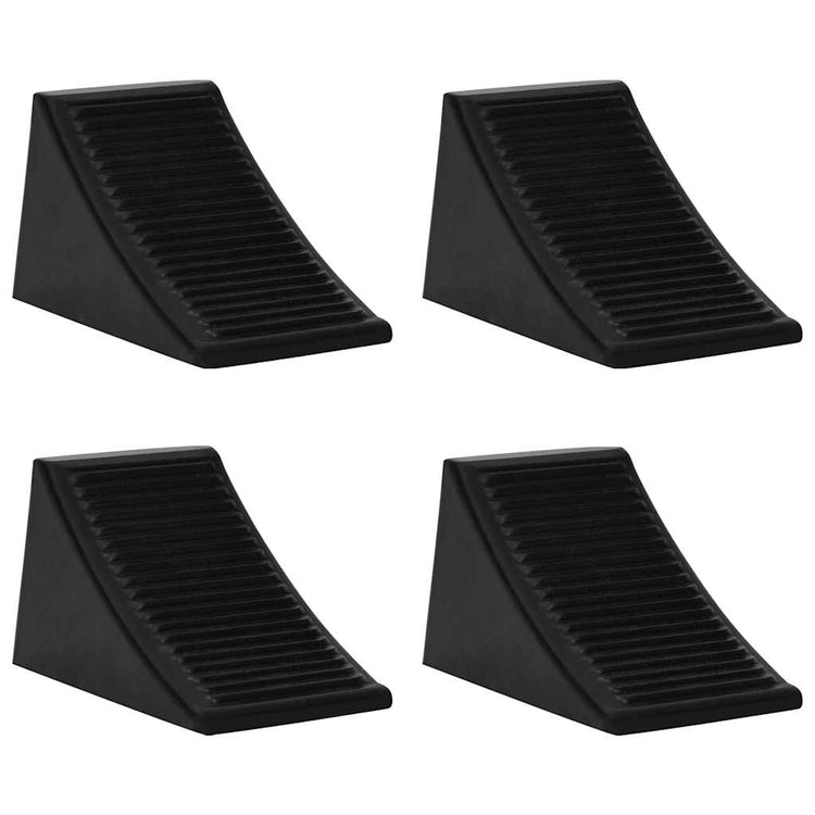 VIDAXL -Radblöcke 4 PCs 16x9x9 cm Gummi