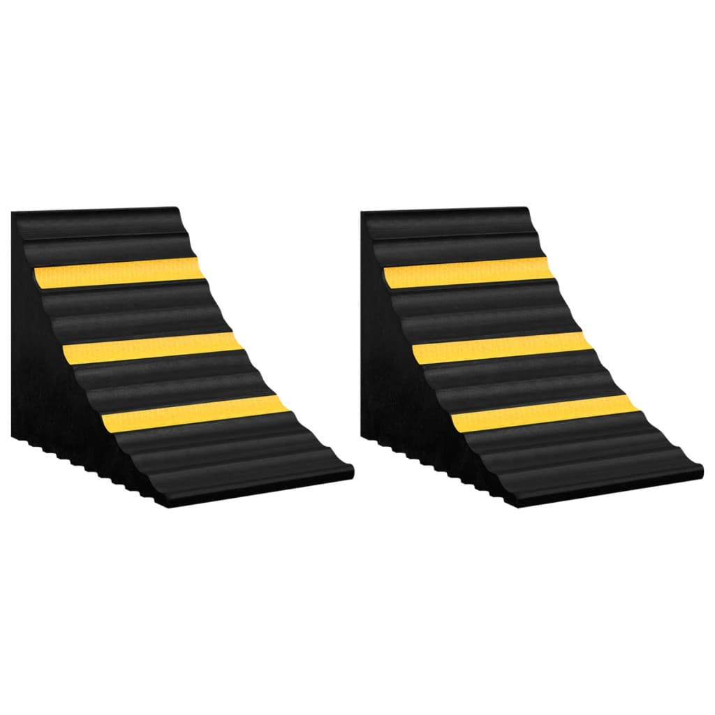 VIDAXL -Radblöcke 2 PCs 29x16x19 cm Gummi