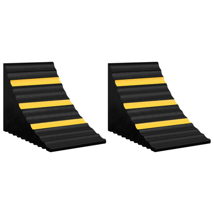 VIDAXL -Radblöcke 2 PCs 29x16x19 cm Gummi