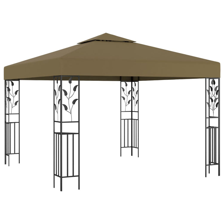 Vidaxl -Laube mit LED Light Garland 3x3 M Taupe