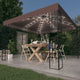 Vidaxx Pavillon mit LED-Lichterkette 3x3 m Taupe