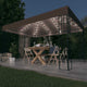 Vidaxx Pavillon mit LED-Lichterkette 4x3 m Taupe