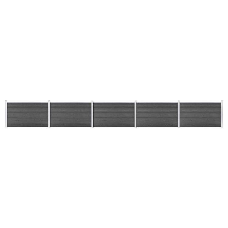 VIDAXL -Zauntafel Set 872x105 cm HKC Schwarz