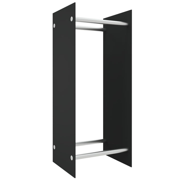 Vidaxl -Kamin Trek 40x35x100 cm Schwarzes Glas schwarz