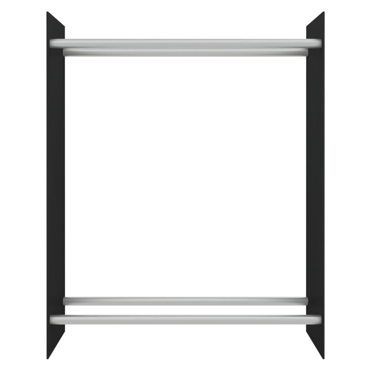 Vidaxl Kamin 80x35x100 cm gehärtetes Glas schwarz