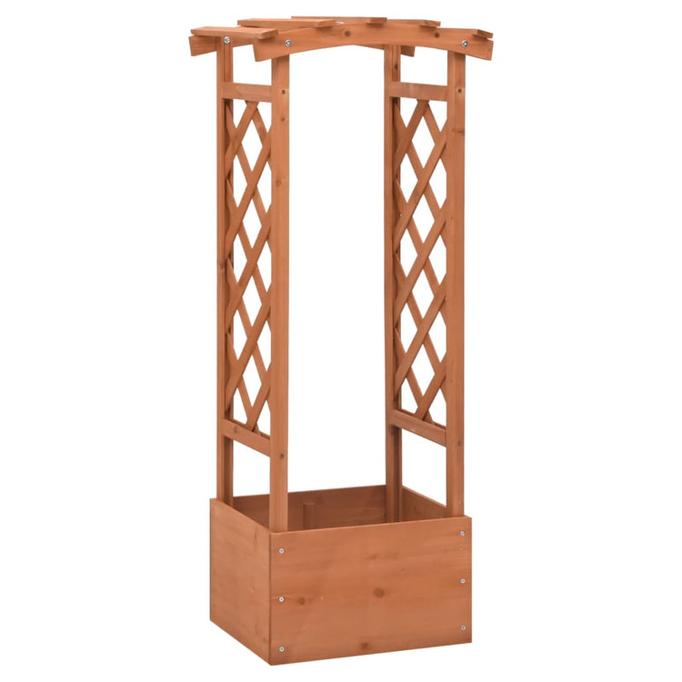 Vidaxl latwerkplantenbak mit Arch 49x39x117 cm Vurenhout