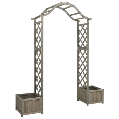 Vidaxl Pergola mit Pflanzer Festkieferngrau