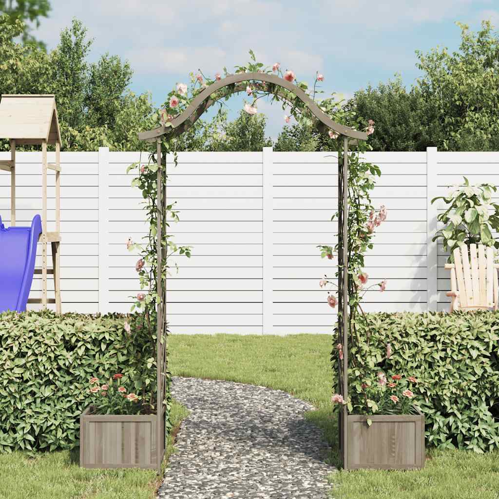 Vidaxl Pergola mit Pflanzer Festkieferngrau
