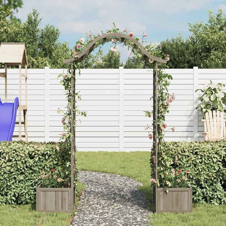 Vidaxl Pergola mit Pflanzer Festkieferngrau