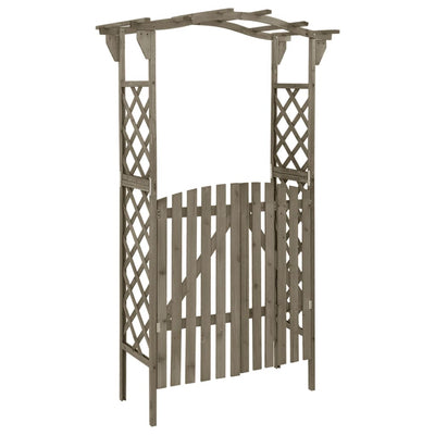 Vidaxl Pergola mit Port 116x40x204 cm Festkieferngrau grau grau
