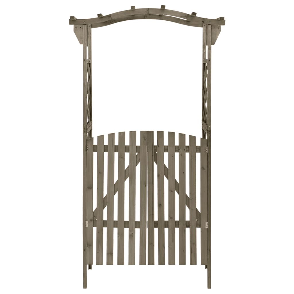 Vidaxl Pergola mit Port 116x40x204 cm Festkieferngrau grau grau