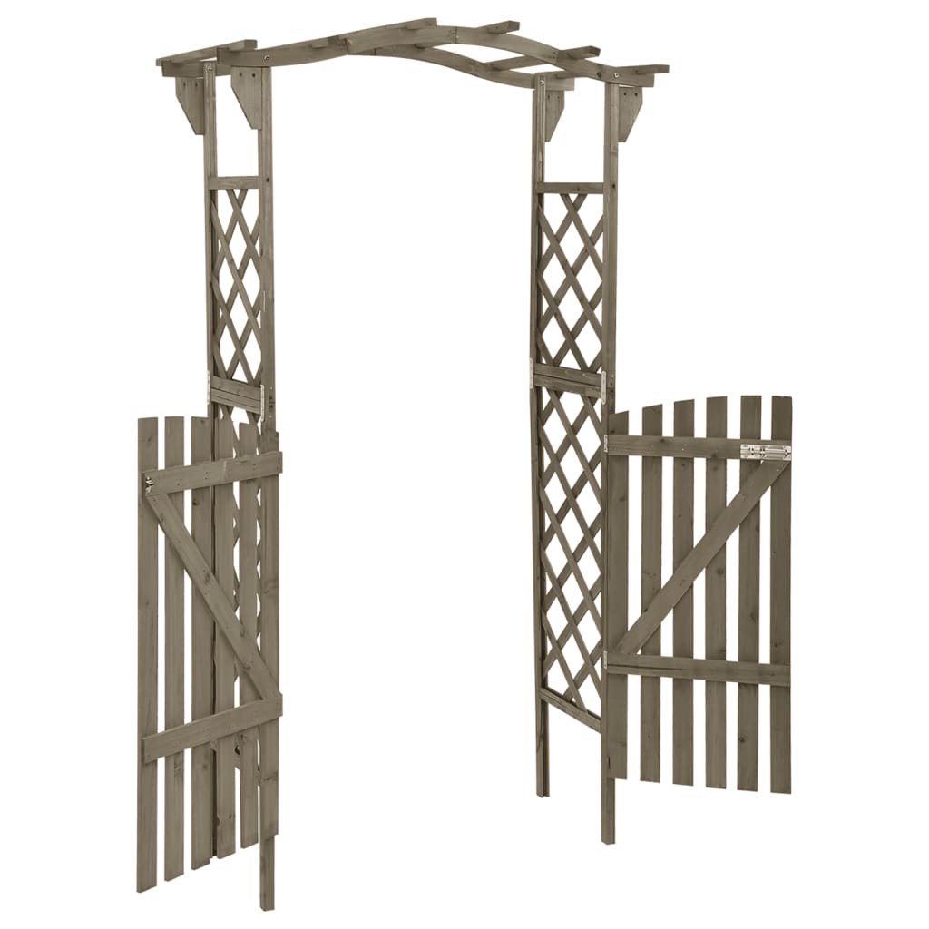 Vidaxl Pergola mit Port 116x40x204 cm Festkieferngrau grau grau