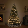 VIDAXL 61-TEIL-Weihnachtsball-Set mit Spitzen- und 150 LEDs weiß und grau