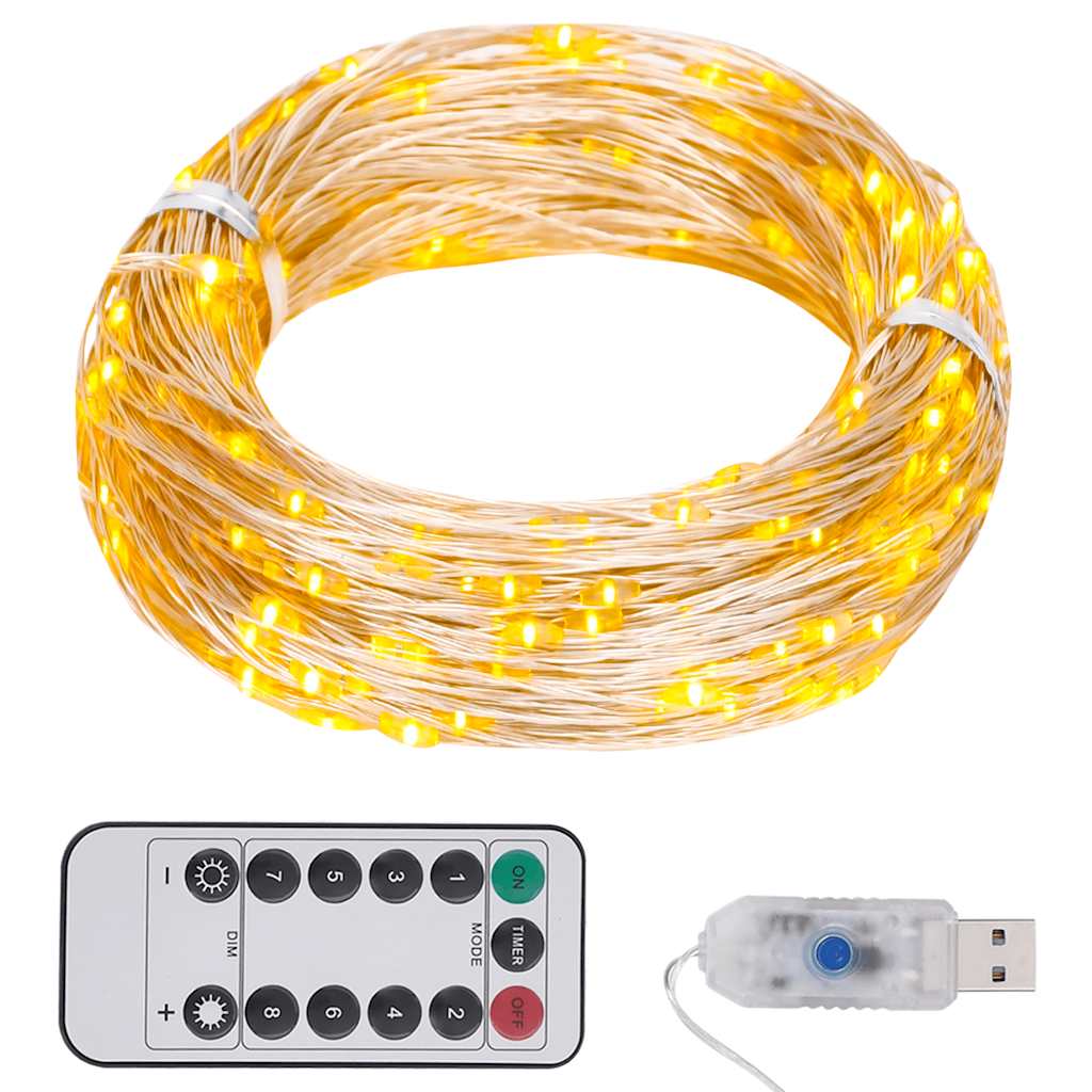 Vidaxl leichte Girlande mit 150 LEDs 15 m warmes Weiß
