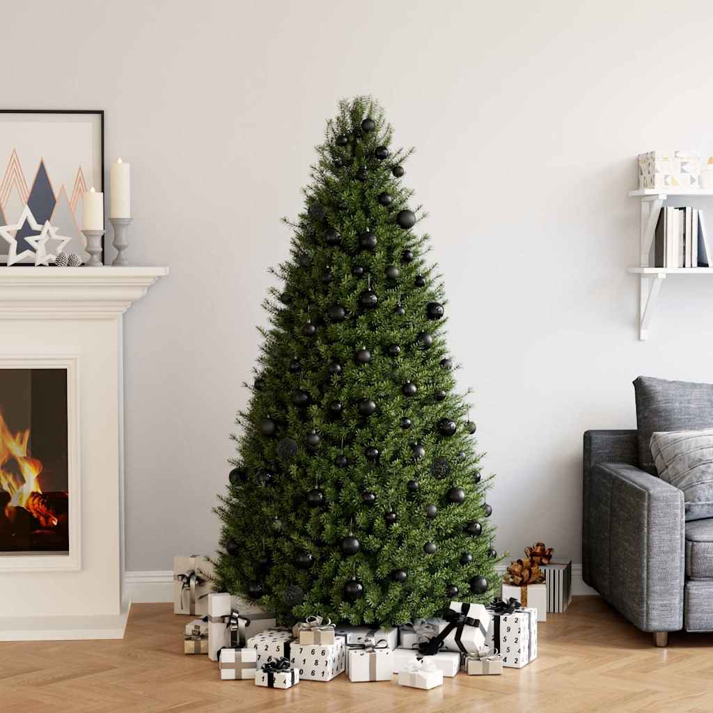 Vidaxl 100-teilige Weihnachtskugel Set Schwarz