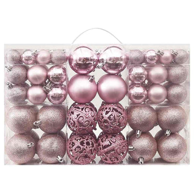 Vidaxl 100-teilige Weihnachtskugel Set Pink