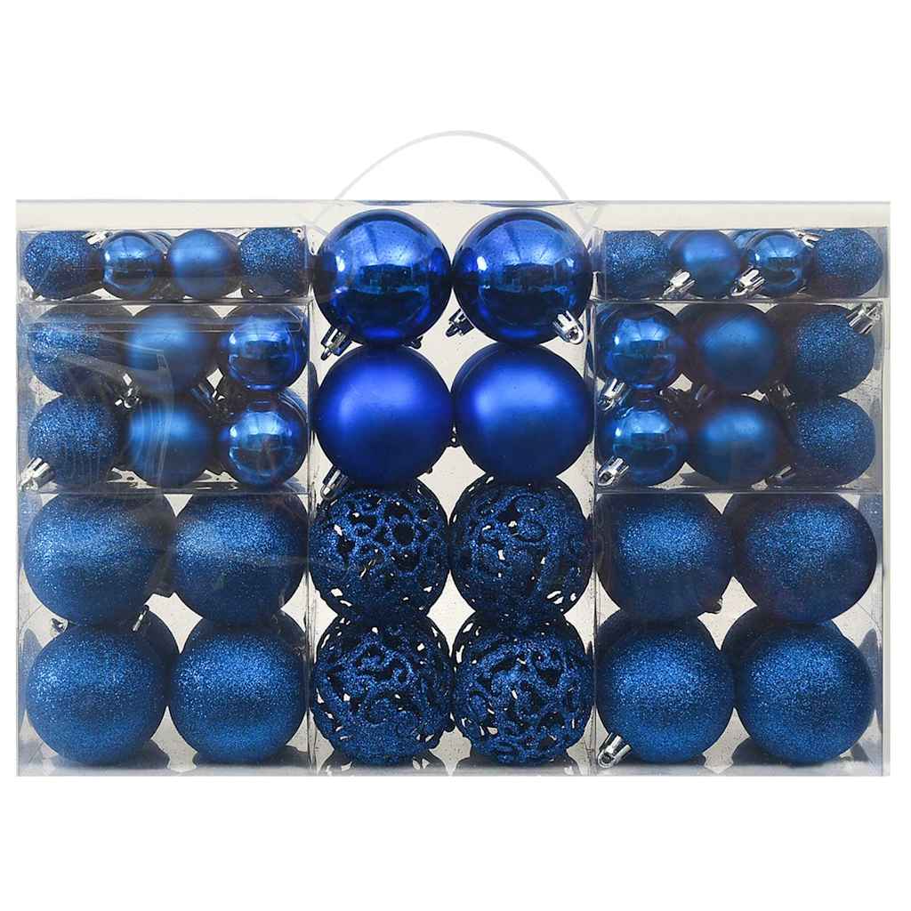 Vidaxl 100-teilige Weihnachtskugel Set Blau