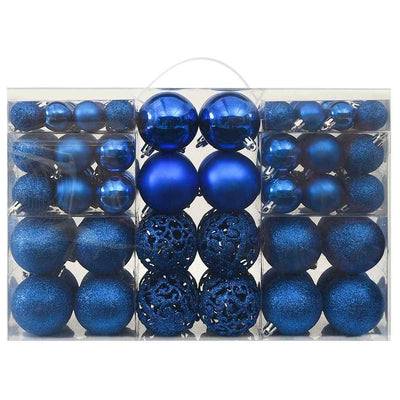 Vidaxl 100-teilige Weihnachtskugel Set Blau