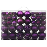 Vidaxl 100-teilige Weihnachtskugel Set Lila - afbeelding 2