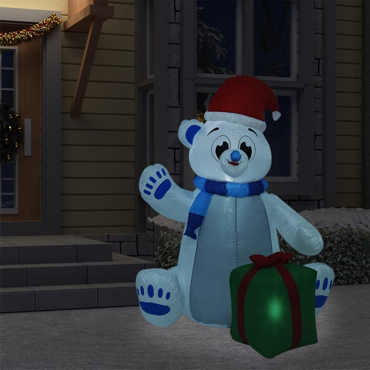 Vidaxl Weihnachten Figur Eisbär aufblasbare LED innerhalb und außerhalb von 1,8 m