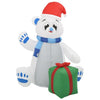 Vidaxl Weihnachten Figur Polarbär aufblasbare LED innerhalb und außerhalb von 2,4 m
