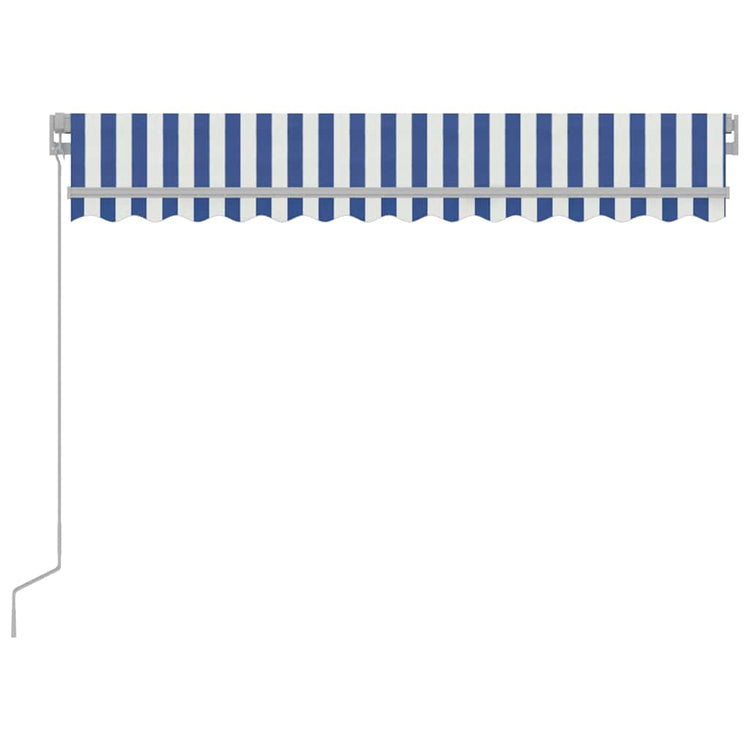 Vidaxl luifel manuell ausziehbar mit LED 300x250 cm blau und weiß