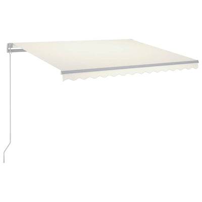 Vidaxl Luifel mit LED 300x250 cm cremefarbener geleitet