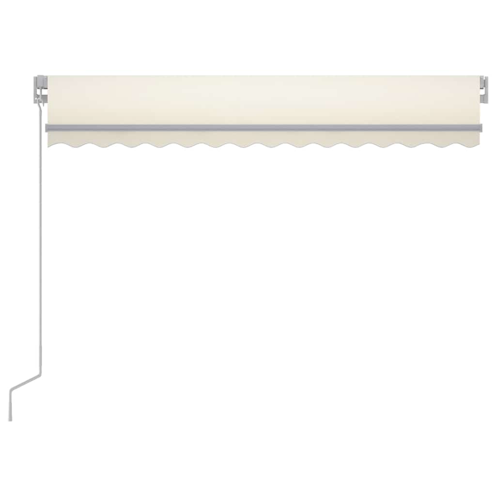 Vidaxl Luifel mit LED 300x250 cm cremefarbener geleitet