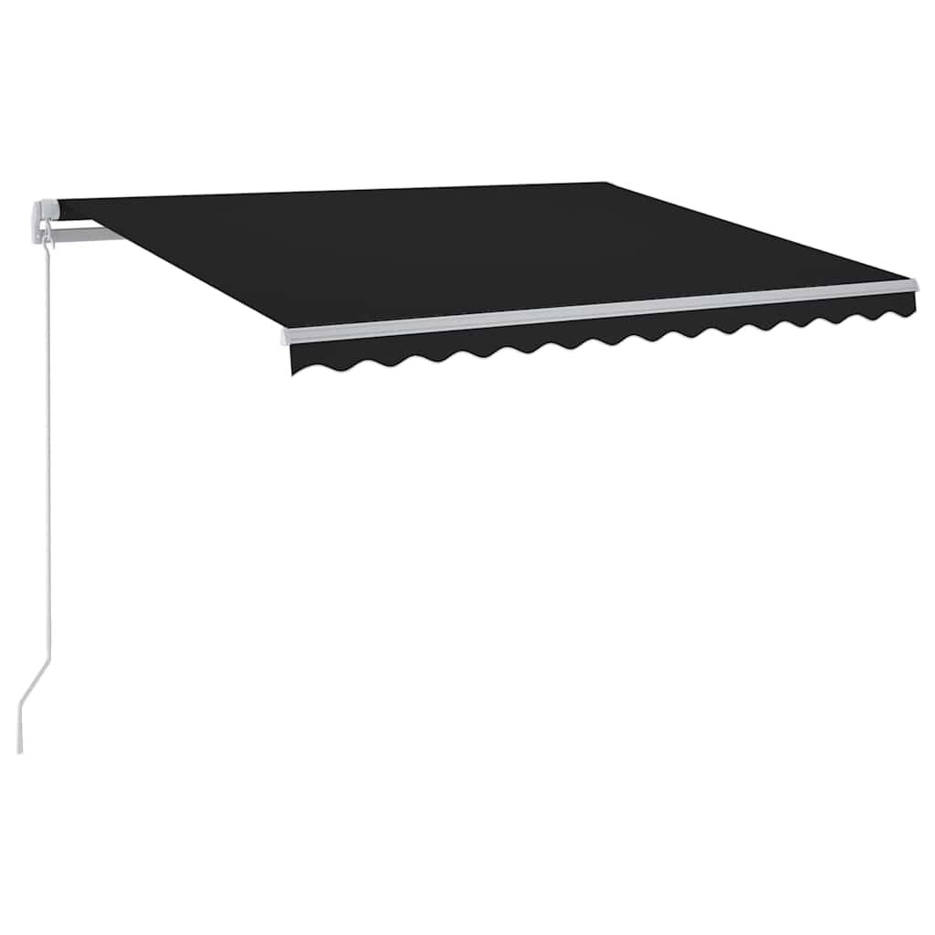 Vidaxl luifel manuell erweiterbar mit LED 300x250 cm Anthrazitfarbe