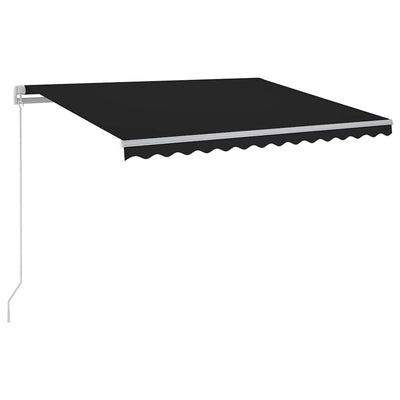Vidaxl luifel manuell erweiterbar mit LED 300x250 cm Anthrazitfarbe