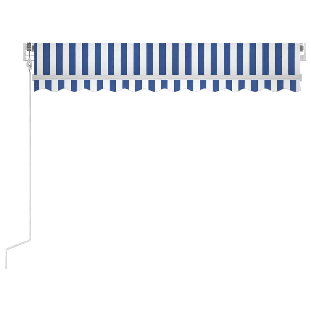 Vidaxx Markise automatisch ausziehbar 300x250 cm blau und weiß