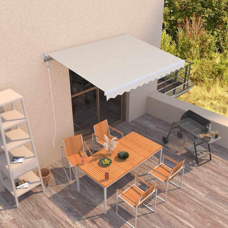 Vidaxx Markise automatisch ausziehbar 300x250 cm Creme