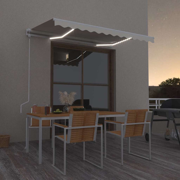 Vidaxx Markisenautomatik mit LED und Windsensor 300x250 cm cremefarben