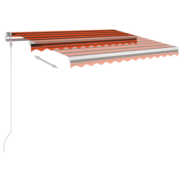 Vidaxx Markisenautomatik mit LED-Windsensor 300x250 cm Orangebraun