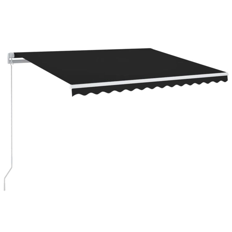 Vidaxl luifel manuell ausziehbar mit LED 350x250 cm Anthrazitfarbe