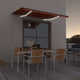 Vidaxl Luifel mit LED 350x250 cm Orange und Braun manuell ausziehbar