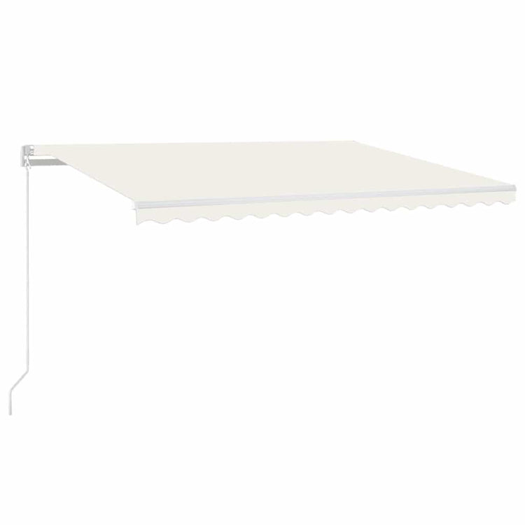 Vidaxl luifel manuell ausziehbar mit LED 400x300 cm cremefarben
