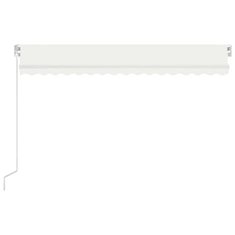 Vidaxl luifel manuell ausziehbar mit LED 400x300 cm cremefarben