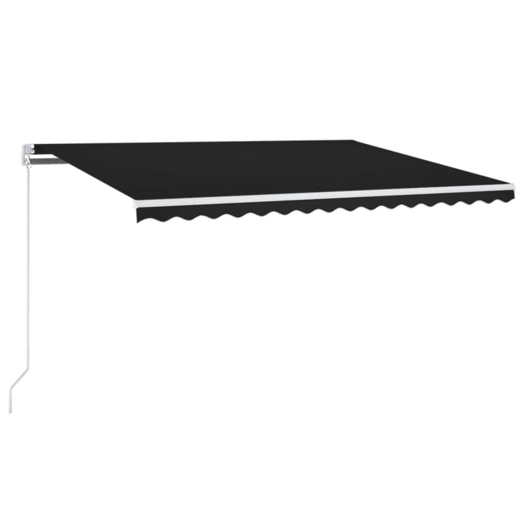 Vidaxl luifel manuell ausziehbar mit LED 400x300 cm Anthrazitfarbe